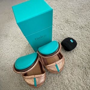 Tieks Rose Gold Glam Ballet Flats Size 10